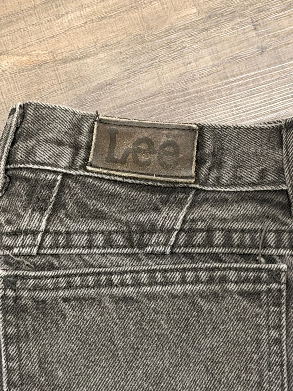 Lee Men's Washed Black Tapered Straight Jeans